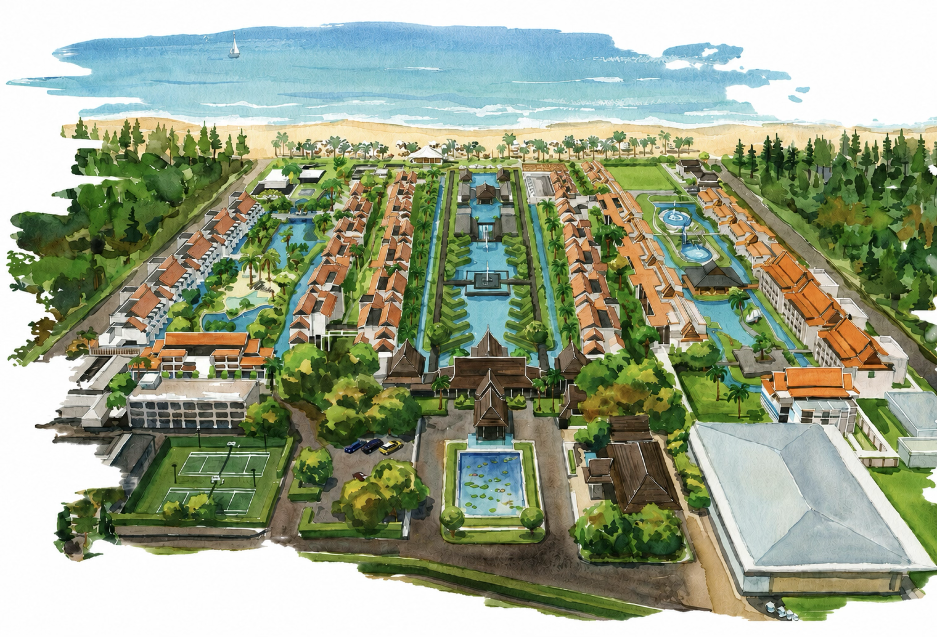 Illustrated map of JW Marriott Khao Lak